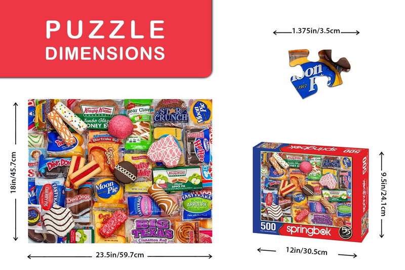 Springbok - Snack Treats - 500 Piece Jigsaw Puzzle- Nostalgic Photo of Our Favorite Snacks from Past - Image 4